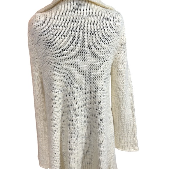 Express women’s sweater off-white with gold flecks, knit, long, bell sleeves - Picture 2 of 2